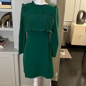 Maje green long sleeve dress